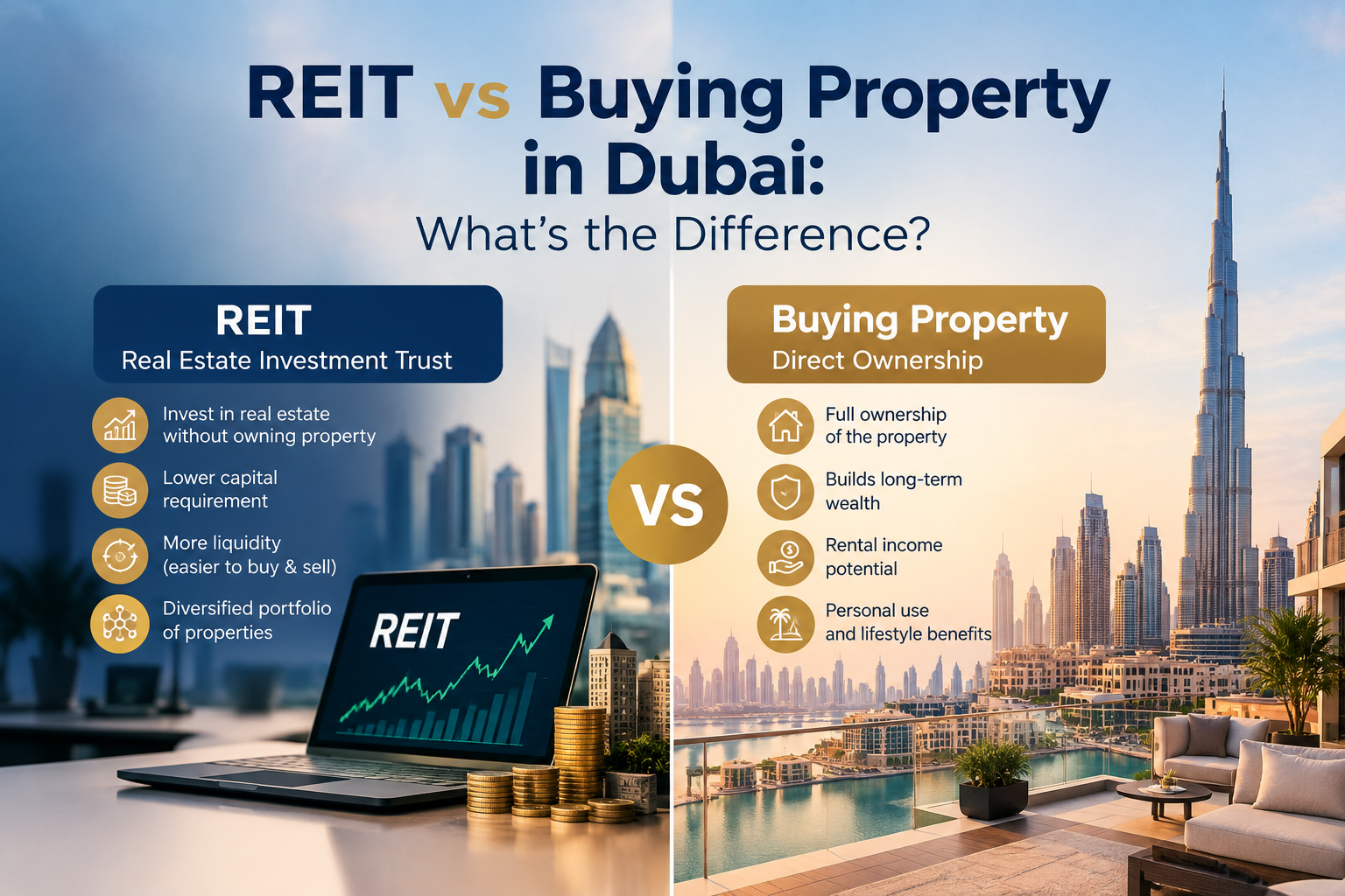 REIT vs Buying Property in Dubai: What’s the Difference?